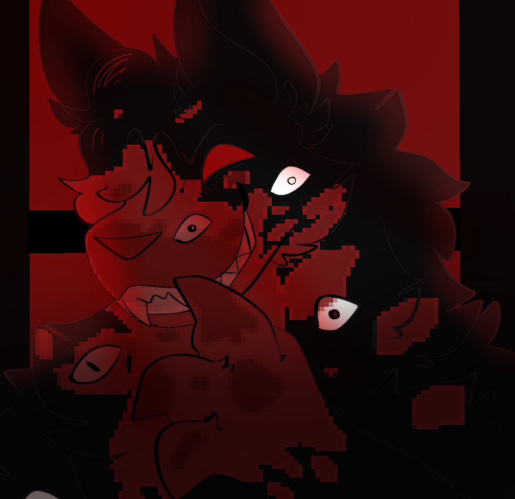 September 2022- Art for the god character, playing with layer filters in CSP.
