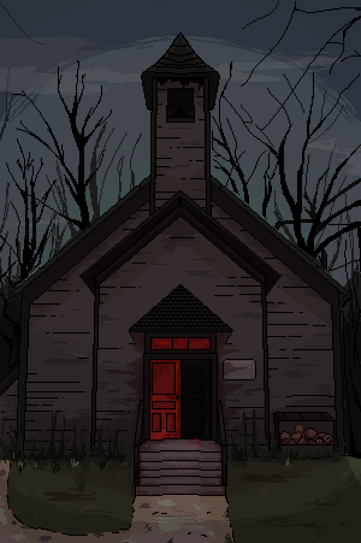 March 2023- I actually started this WAYY back in September of 2022- I kind of forgot about it because I was busy with college but decided to get back to it. Drawing this was really really fun and the coloring was incredibly relaxing. I referenced an image of a church for a building from unsplash. The god's in there I promise.